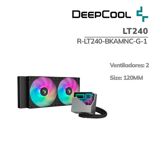 Enfriamiento Líquido Deepcool LT240 ARGB 2 en 1 240mm | Negro