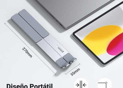 Detalle ajuste de altura base laptop UGREEN LP451 aluminio