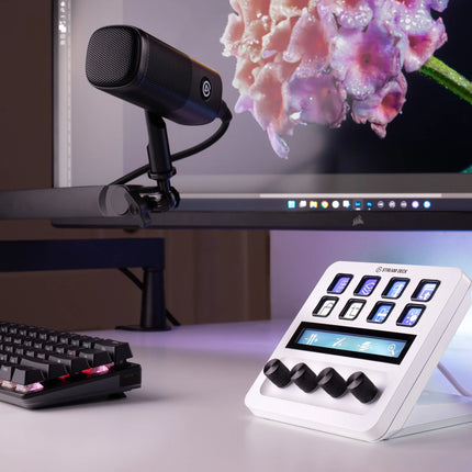 Teclado para Streaming Elgato Stream Deck+ | Controles Táctiles | Perillas Giratorias | Pantalla LCD | Color Blanco