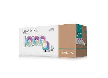 Enfriamiento Líquido RGB DeepCool LE360 WH V2 | AIO 360mm | Blanco | RGB | Compatible Intel/AMD
