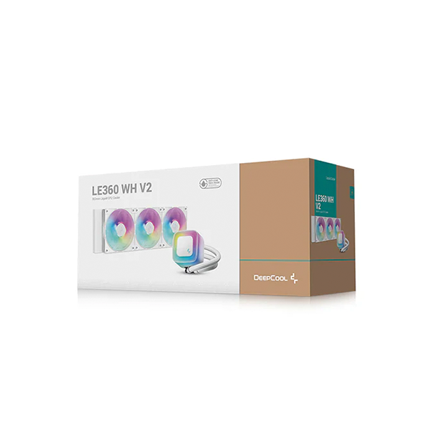 Enfriamiento Líquido RGB DeepCool LE360 WH V2 | AIO 360mm | Blanco | RGB | Compatible Intel/AMD