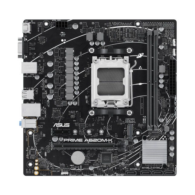 Tarjeta Madre ASUS PRIME A620M-K | mATX | AM5 | DDR5 | PCIe 4.0 | USB 3.2