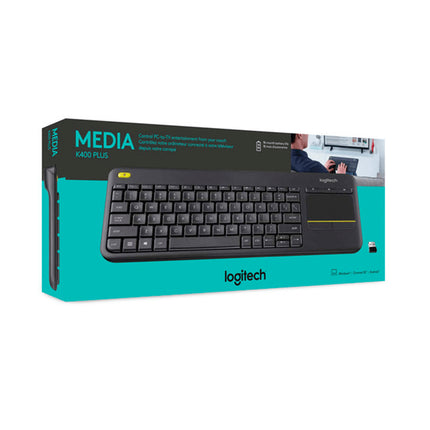 Teclado Inalámbrico Logitech K400 Plus | 70% Compacto | Touchpad Integrado | Inglés