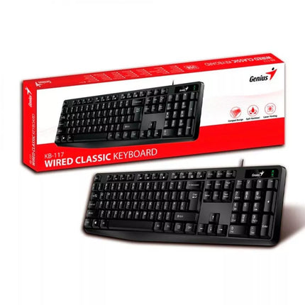 Teclado Genius KB-117 | Membrana | Alámbrico USB | Español