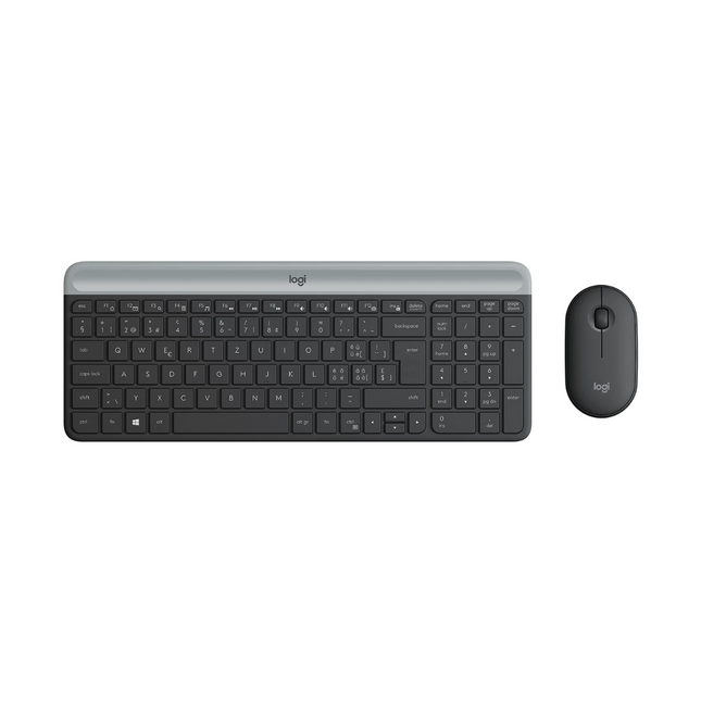 Teclado y Mouse Logitech MK470 | Inalámbrico | Diseño Ultra Delgado | Inglés