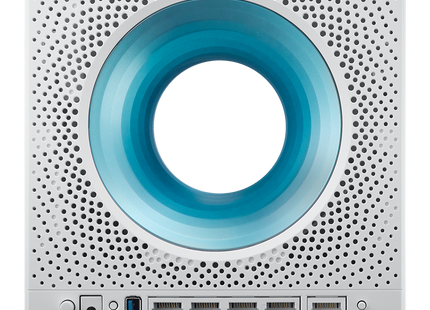 Router ASUS Blue Cave vista lateral izquierda con ventilación