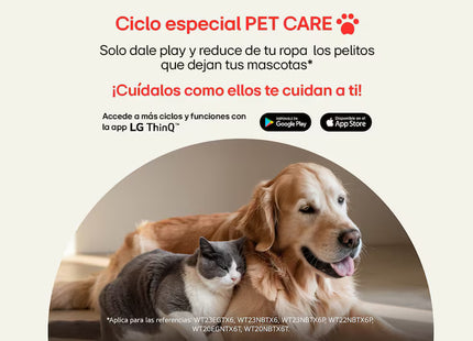 LG Lavadora Carga Superior WT23EGTX6 23 kg con AI DD™