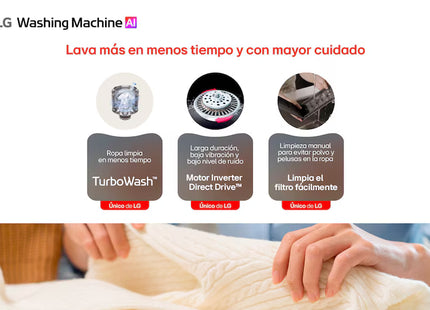 LG Lavadora Carga Superior WT23EGTX6 23 kg con AI DD™