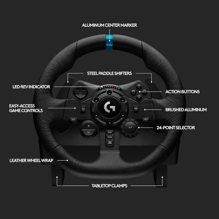 Volante Logitech G923 para PS4 | 900° de Rotación | Force Feedback