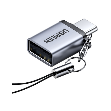 Adaptador UGREEN US270 | USB-C a USB 3.0 | Transferencia Rápida 5Gbps | Gris