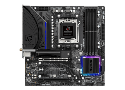Tarjeta Madre ASRock B650M PG Riptide WiFi | Micro ATX | AM5 | DDR5 hasta 7200+ MHz | WiFi 6E