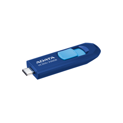 Memoria USB ADATA UC300 | 128GB | USB 3.2 | Tipo-C | Azul | Diseño sin tapa