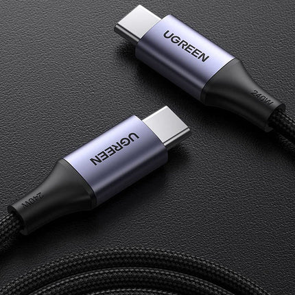 Cable UGREEN US316 | USB-C Trenzado | 2m | Carga Rápida | Negro