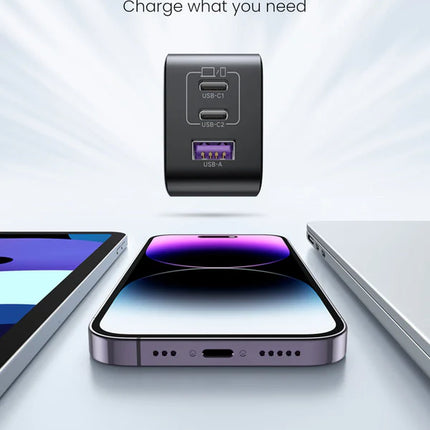 Cargador UGREEN X755 Nexode Pro | 3 Puertos (2 USB-C + 1 USB-A) | Carga Rápida 65W