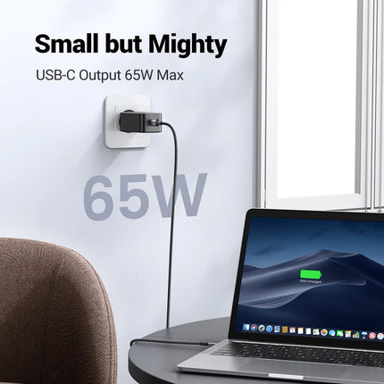 Cargador UGREEN CD244 | 2 Puertos USB-C + 1 USB-A | Carga Rápida 65W | Gris/Negro