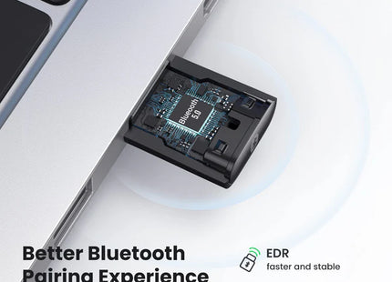 Adaptador USB Bluetooth UGREEN CM390 vista lateral mostrando conector USB