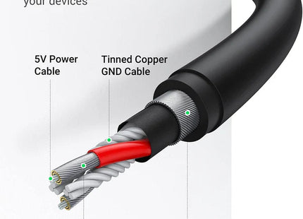 Cable USB del adaptador UGREEN US205 con longitud de 0.15 metros