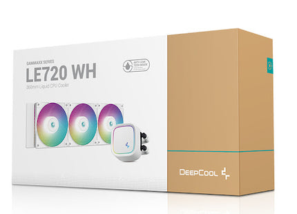 Enfriamiento Líquido DeepCool LE720 | 360mm | ARGB | Para CPU | Blanco