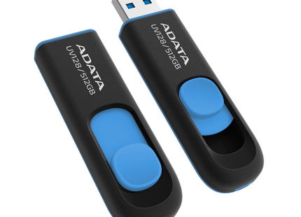 Memoria USB ADATA AUV128 | 512GB | USB 3.2 | Negro-Azul | Compacta