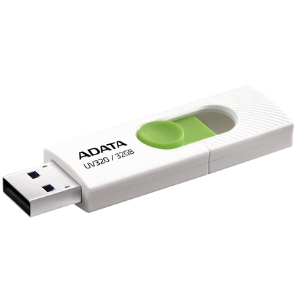 Memoria USB ADATA | 32GB | USB 3.2 | Blanco/Verde | AUV320-32G-RWHGN
