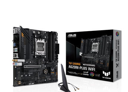Tarjeta Madre ASUS TUF GAMING A620M-PLUS WIFI | AM5 | DDR5 | PCIe 4.0 | Wi-Fi 6