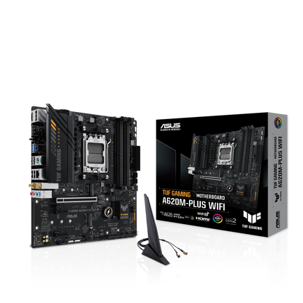 Tarjeta Madre ASUS TUF GAMING A620M-PLUS WIFI | AM5 | DDR5 | PCIe 4.0 | Wi-Fi 6
