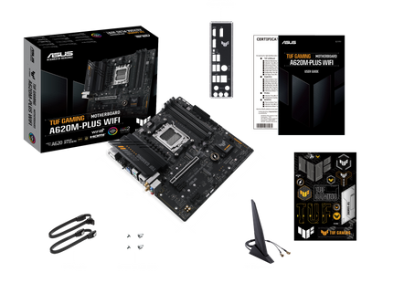 Tarjeta Madre ASUS TUF GAMING A620M-PLUS WIFI | AM5 | DDR5 | PCIe 4.0 | Wi-Fi 6