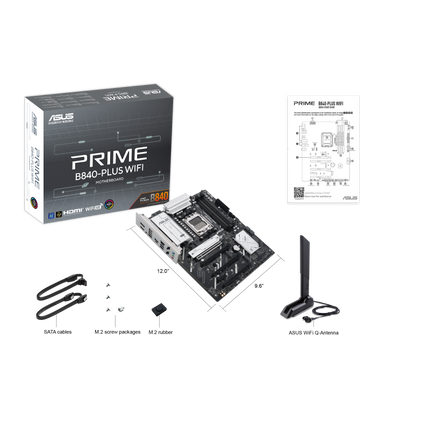 Tarjeta Madre ASUS PRIME B840-PLUS WIFI | AM5 | DDR5 | 4x M.2 + 6x SATA | USB 3.2 | WIFI 6 | PCIe 5.0 | Aura Sync RGB
