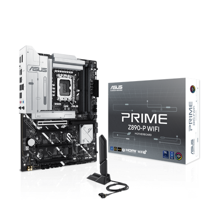 Tarjeta Madre ASUS Prime Z890-P WiFi | DDR5 | LGA1851 | 4x M.2 | 4x SATA | USB 3.2 | PCIe 5.0 | WiFi 7 | Aura Sync RGB