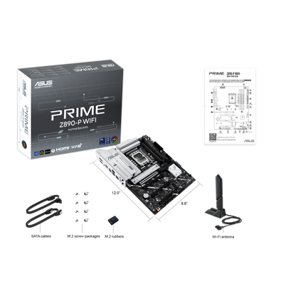 Tarjeta Madre ASUS Prime Z890-P WiFi | DDR5 | LGA1851 | 4x M.2 | 4x SATA | USB 3.2 | PCIe 5.0 | WiFi 7 | Aura Sync RGB