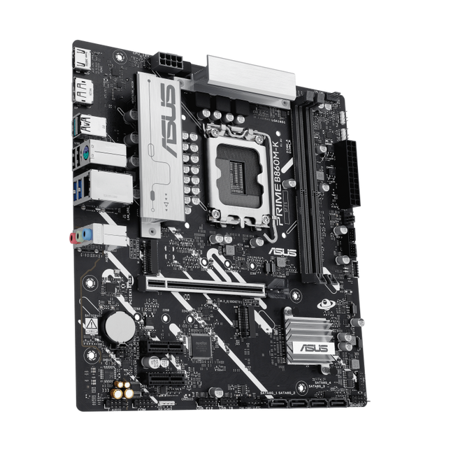 ASUS PRIME B860M-K tarjeta madre vista angular