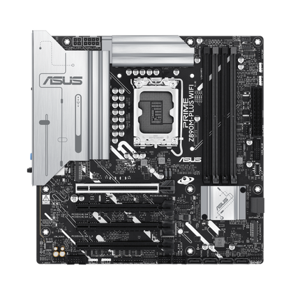 Tarjeta Madre ASUS PRIME Z890M-PLUS WIFI | LGA 1851 | DDR5 | 3x M.2 + 4x SATA | USB 3.2 | WIFI 7 | PCIe 5.0 | Aura Sync RGB