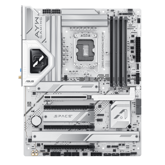 ASUS Z890 AYW Gaming WiFi W tarjeta madre vista frontal