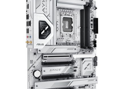 ASUS Z890 AYW Gaming WiFi W tarjeta madre vista angular