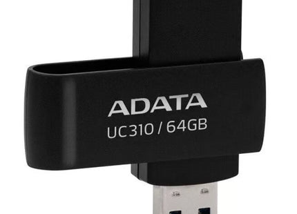 Memoria USB ADATA UC310 | 64GB | USB 3.2 | Compacta | Color Negro