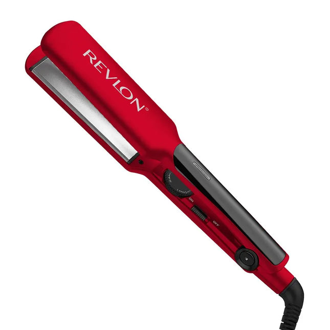 Alisadora Titanium Roja 2” Revlon | Para un alisado rápido y brillante en cabello largo o abundante