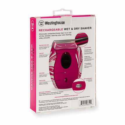 Afeitadora Dama Westinghouse WH1127 | Recargable | Uso húmedo y seco | Batería AA x2 + USB