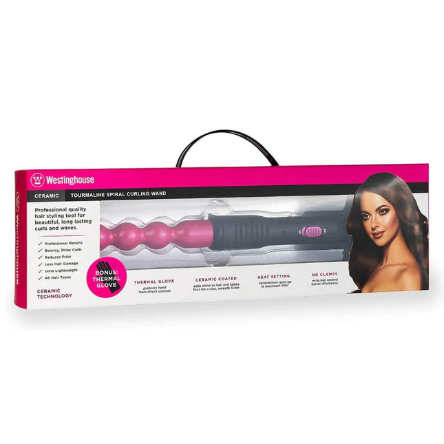 Ondulador de Cabello Westinghouse WH1132 | Cerámica | 110V | Calentamiento Rápido | Ondas Suaves y Duraderas