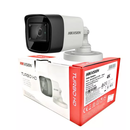 CÁMARA MINI BALA HIKVISION DS-2CE16U1T-ITF | 4K | 8MP | Lente Fijo 2.8mm | 30M IR