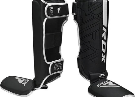 RDX Espinilleras MMA con Empeine Negro/Blanco, F6 Kara
