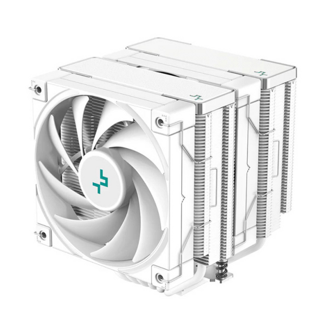 Abanico DeepCool AK620 WH | 120mm FDB | Doble Ventilador | CPU Silencioso | Blanco