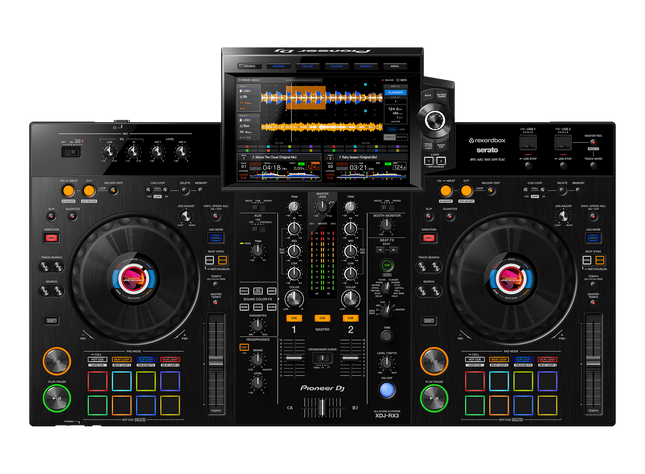 Pioneer DJ XDJ-RX3 detalle de jog wheels con Color On Jog Display