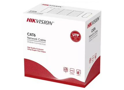 Cable UTP Cat 6 Hikvision DS-1LN6-UU | 305 mts | 0.565mm | 23AWG | 100% Cobre