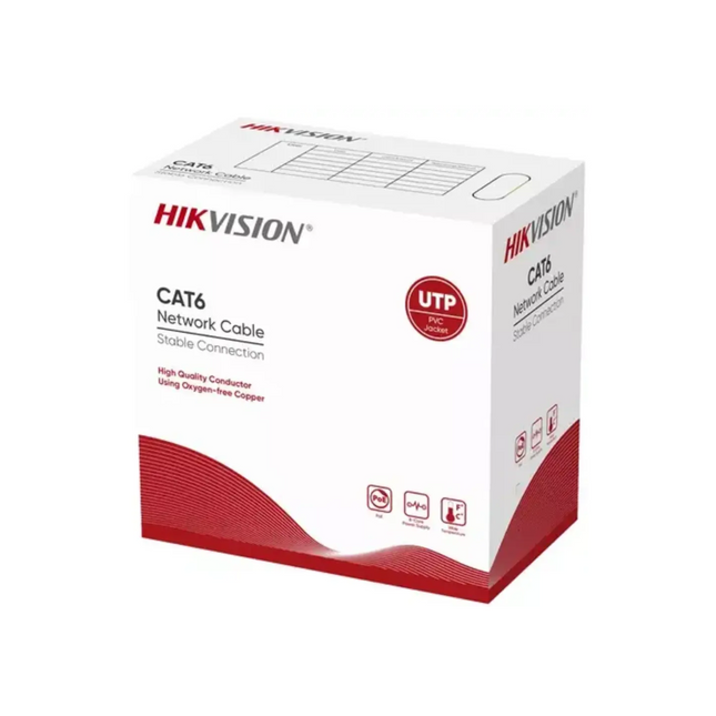 Cable UTP Cat 6 Hikvision DS-1LN6-UU | 305 mts | 0.565mm | 23AWG | 100% Cobre
